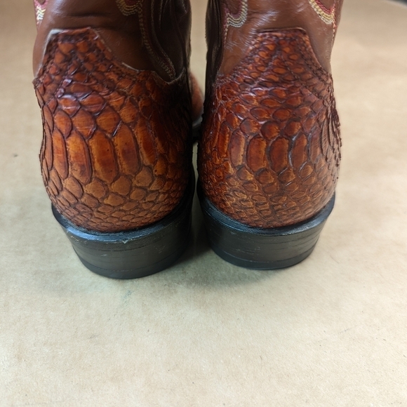 Tony Lama Black Label women's sz 6.5B Exotic Genuine Brown Ostrich Leg classic W - Picture 6 of 13